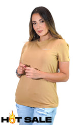 Camiseta Women Tommy Hilfiger Khaki Camiseta